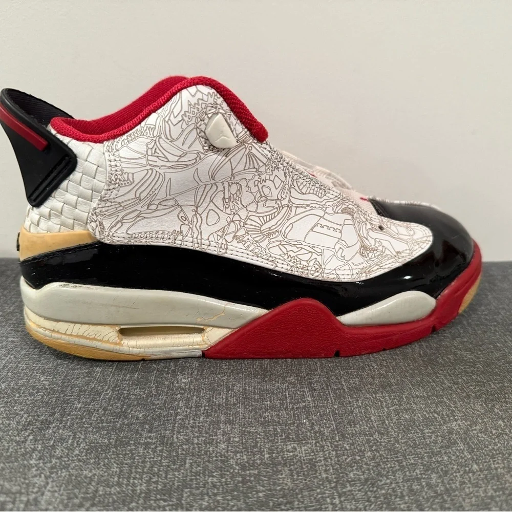 Jordan TWO 3 Dynamic Red-white Sneakers/size 7.5